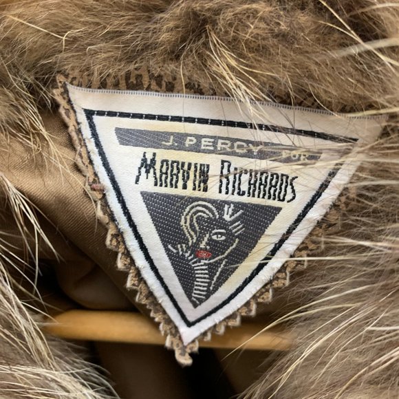 Women's leather overcoat with fur collar J Percy for Marvin Richards - Picture 6 of 7